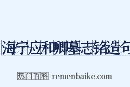 海宁应和卿墓志铭造句是什么意思的图片